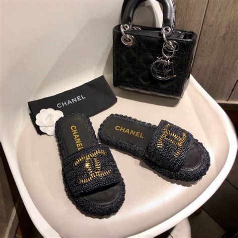 chanel new slippers|Chanel slippers cost.